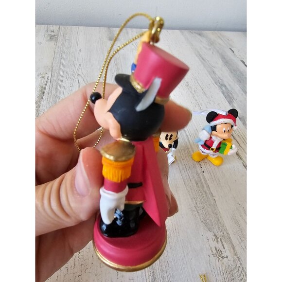 Vintage Mickey mouse ornament singing caroler nutcracker present Xmas tree - Picture 3 of 13